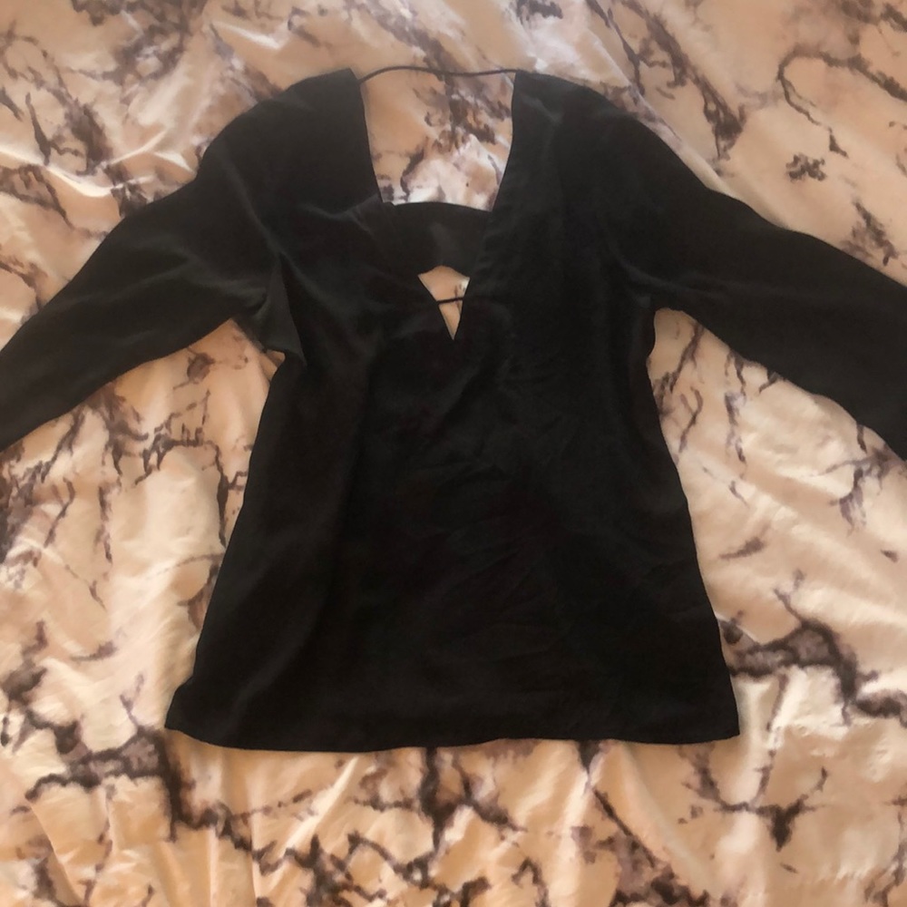 Express semi sheer cut out top